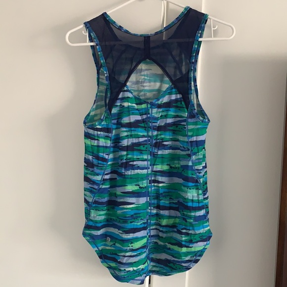Lululemon Blue and Green Sculpt Tank Size 4 - Picture 3 of 3